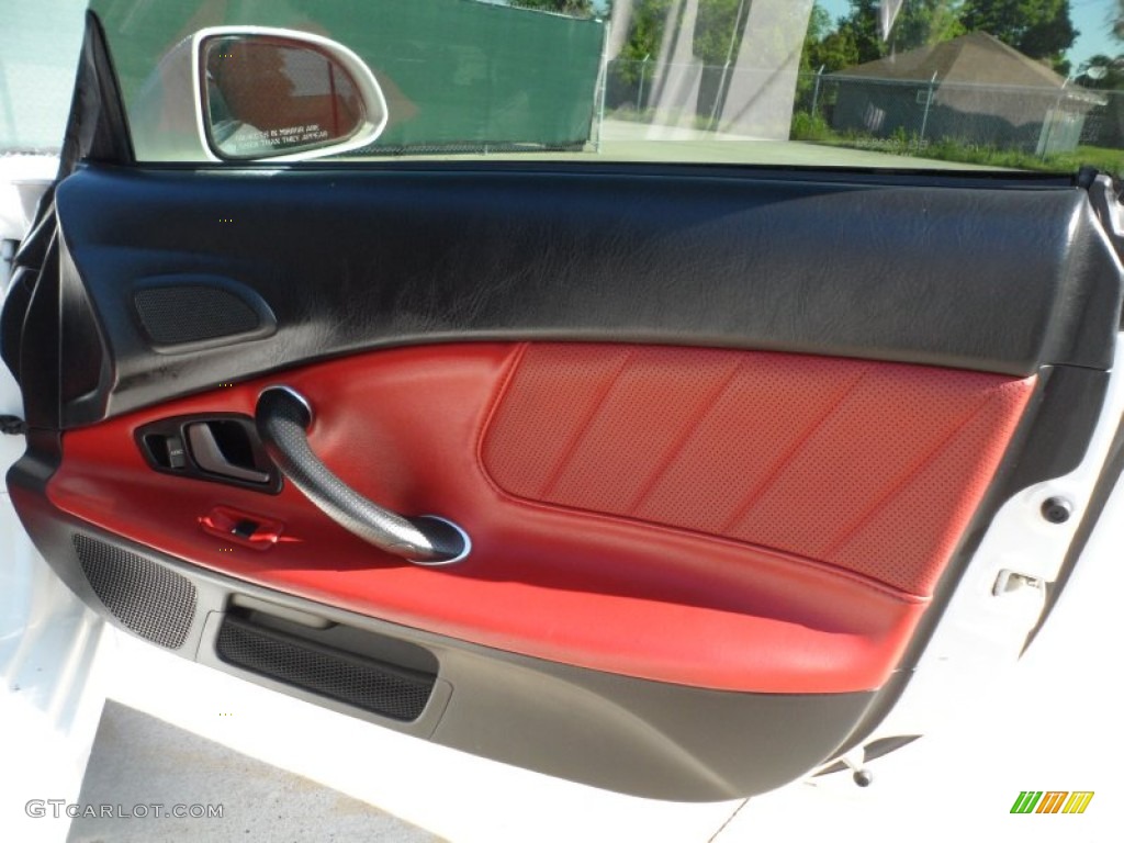 2007 Honda S2000 Roadster Black/Red Door Panel Photo #62858689