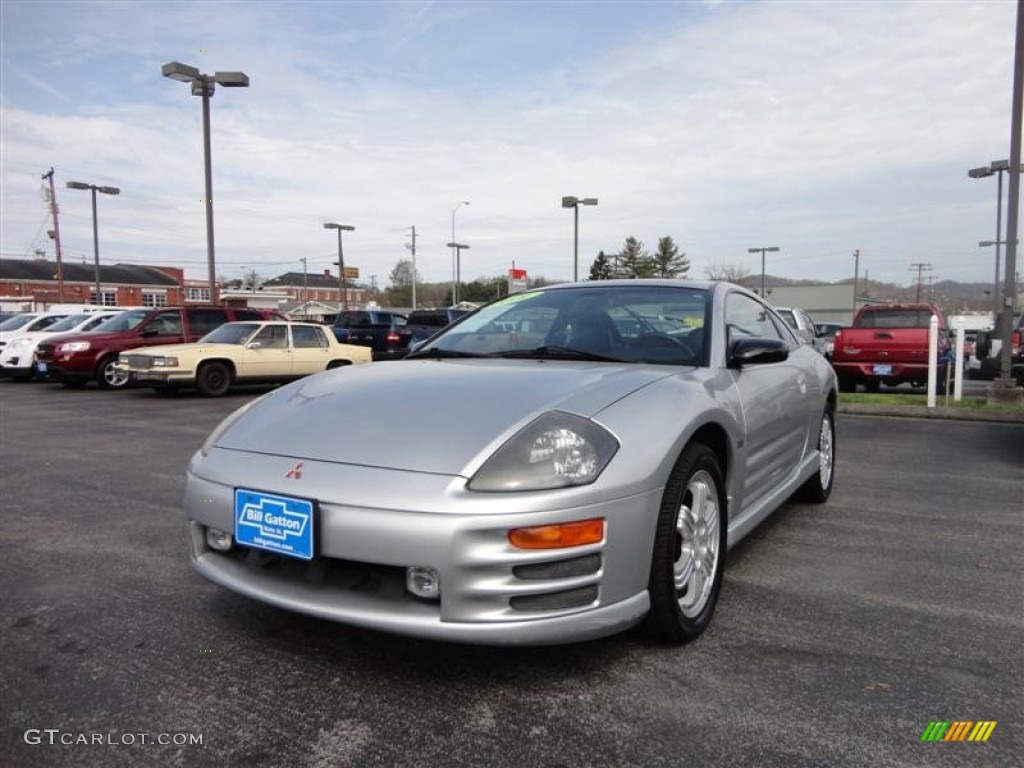 2001 Eclipse GT Coupe - Sterling Silver Metallic / Black photo #2