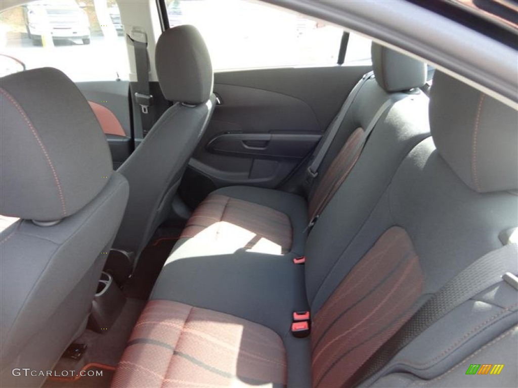 Jet Black/Brick Interior 2012 Chevrolet Sonic LT Sedan Photo #62859232