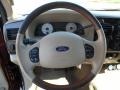 Castano Brown Leather 2006 Ford F350 Super Duty Lariat FX4 Crew Cab 4x4 Dually Steering Wheel