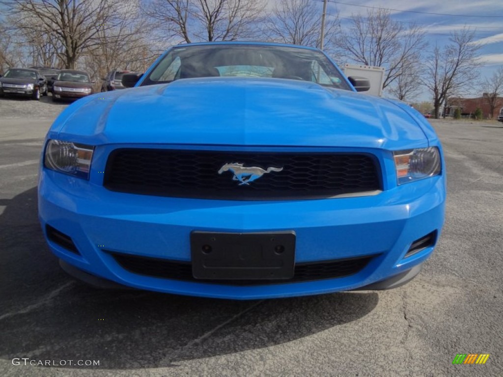 2011 Mustang V6 Convertible - Grabber Blue / Charcoal Black photo #4