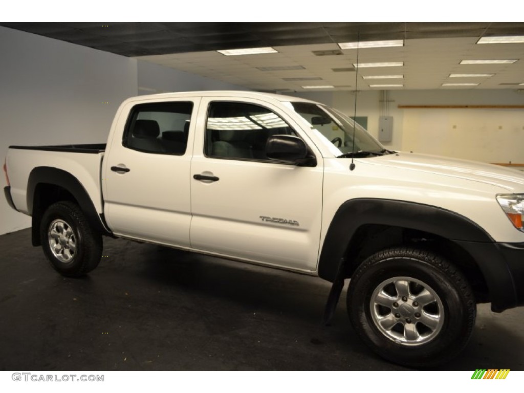 2008 Tacoma V6 PreRunner Double Cab - Super White / Graphite Gray photo #8