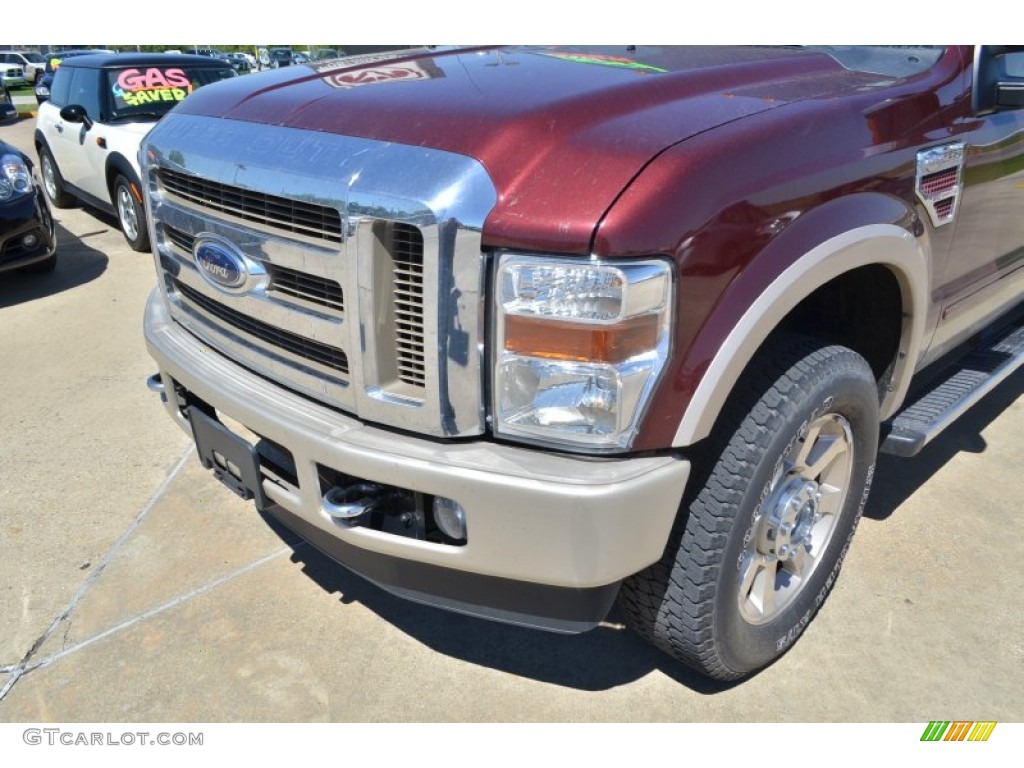 2009 F250 Super Duty King Ranch Crew Cab 4x4 - Royal Red Metallic / Chaparral Leather photo #17