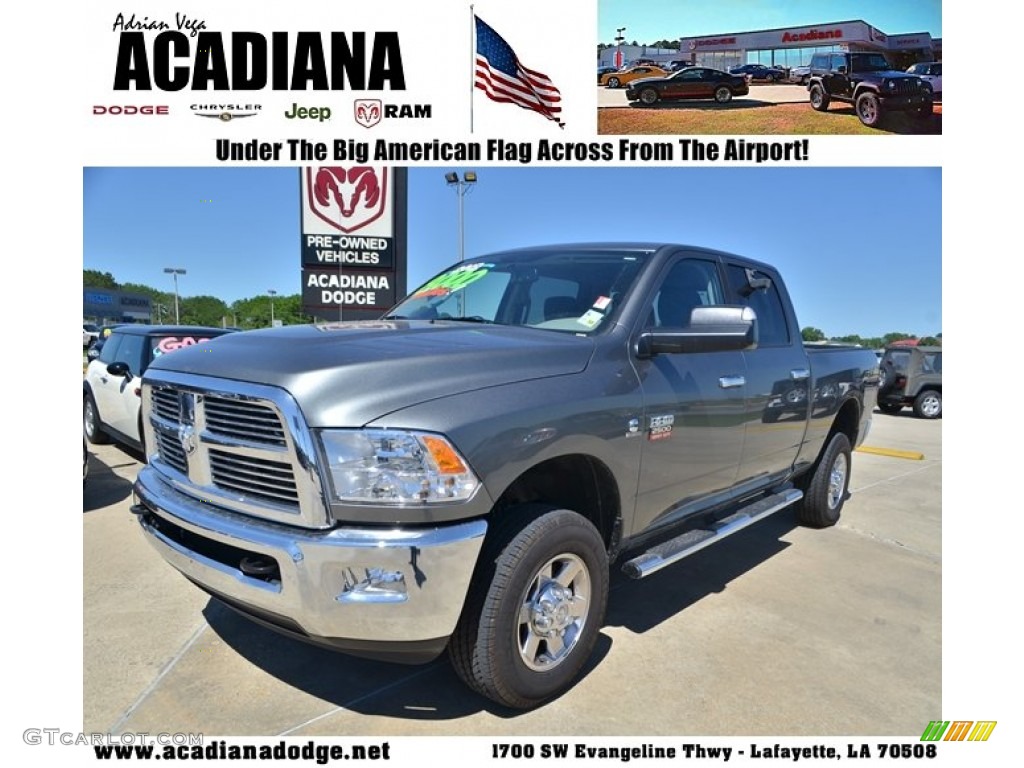 2012 Ram 2500 HD SLT Crew Cab 4x4 - Mineral Gray Metallic / Dark Slate/Medium Graystone photo #1