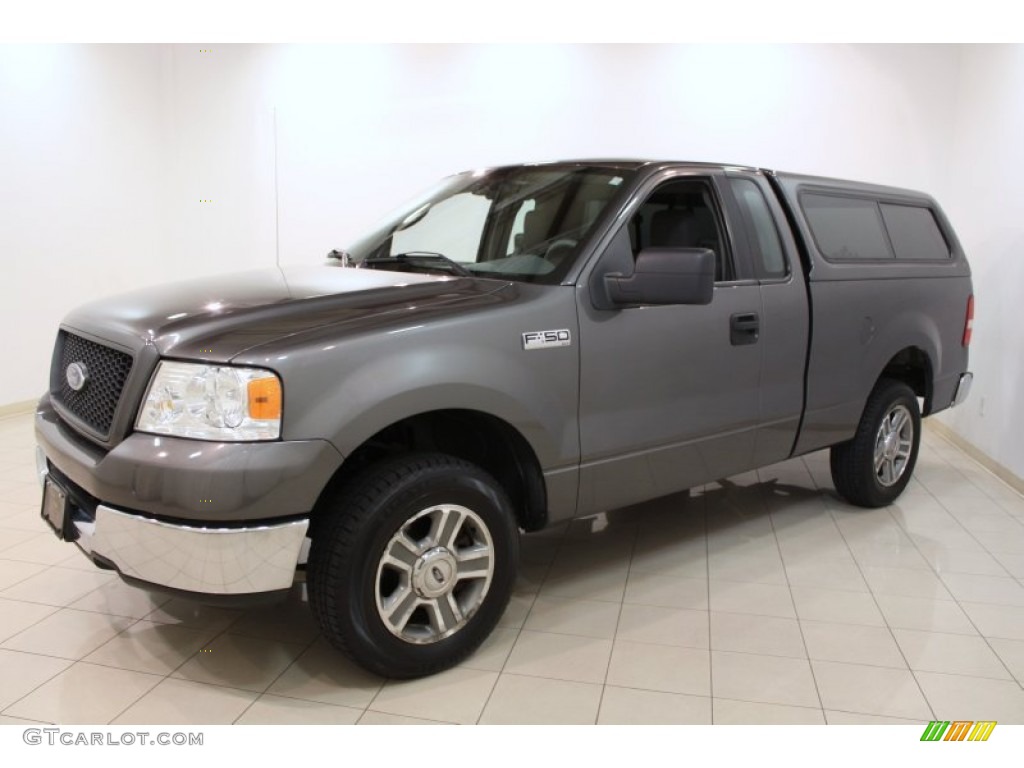 2005 F150 XLT Regular Cab - Dark Shadow Grey Metallic / Medium Flint/Dark Flint Grey photo #3