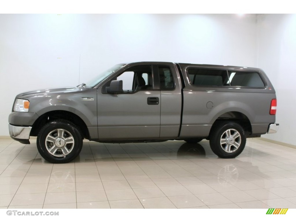 2005 F150 XLT Regular Cab - Dark Shadow Grey Metallic / Medium Flint/Dark Flint Grey photo #4