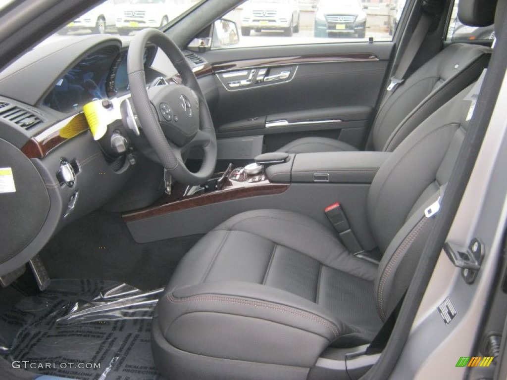 AMG Black Interior 2012 Mercedes-Benz S 63 AMG Sedan Photo #62862677