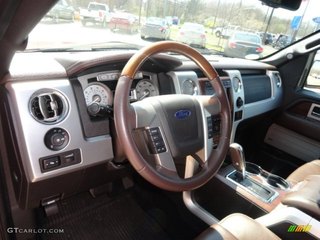 2010 F150 Platinum SuperCrew 4x4 - Red Candy Metallic / Sienna Brown Leather/Black photo #11