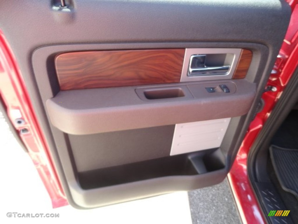 2010 F150 Platinum SuperCrew 4x4 - Red Candy Metallic / Sienna Brown Leather/Black photo #12
