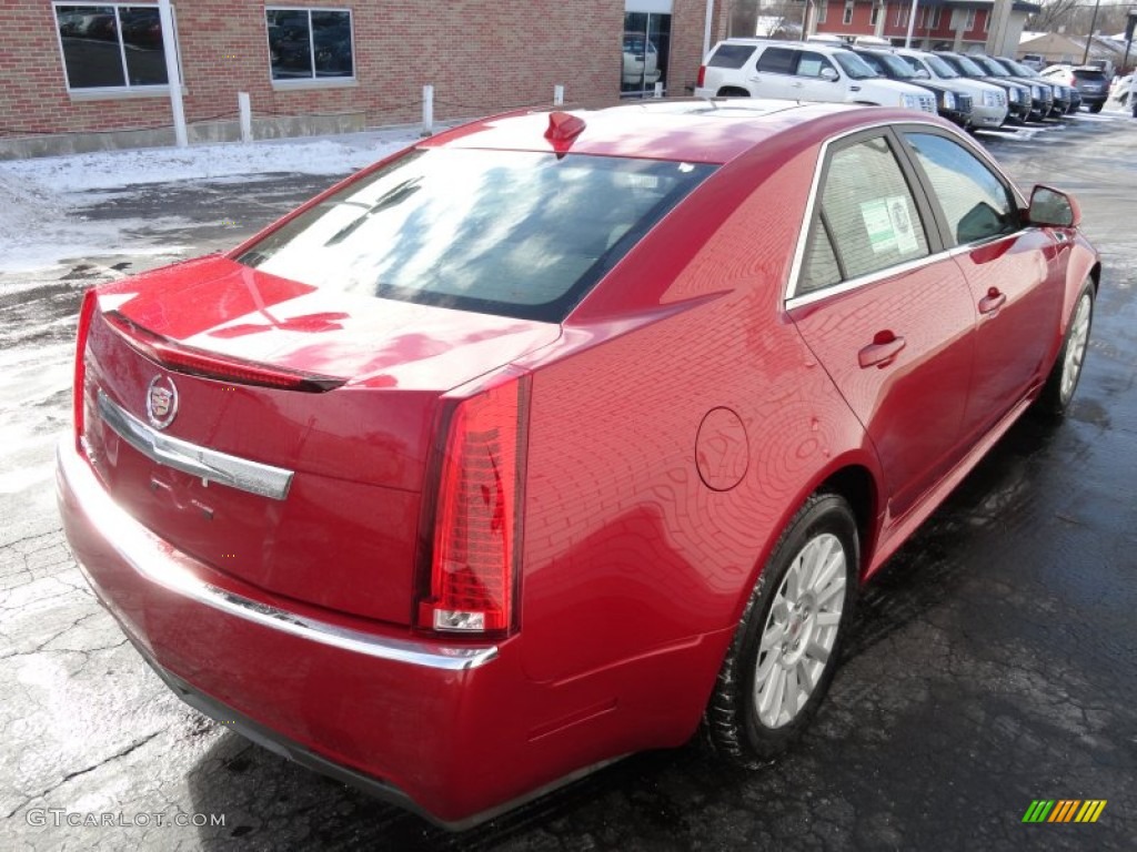 2012 CTS 4 3.0 AWD Sedan - Crystal Red Tintcoat / Light Titanium/Ebony photo #7