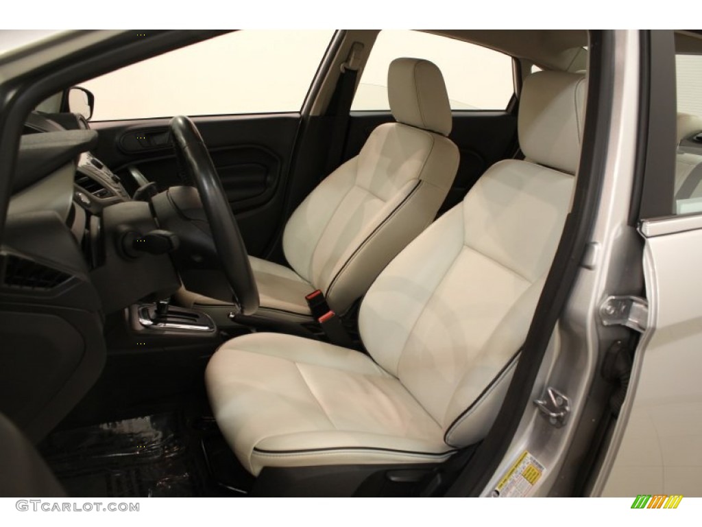 Cashmere/Charcoal Black Leather Interior 2011 Ford Fiesta SEL Sedan Photo #62866697