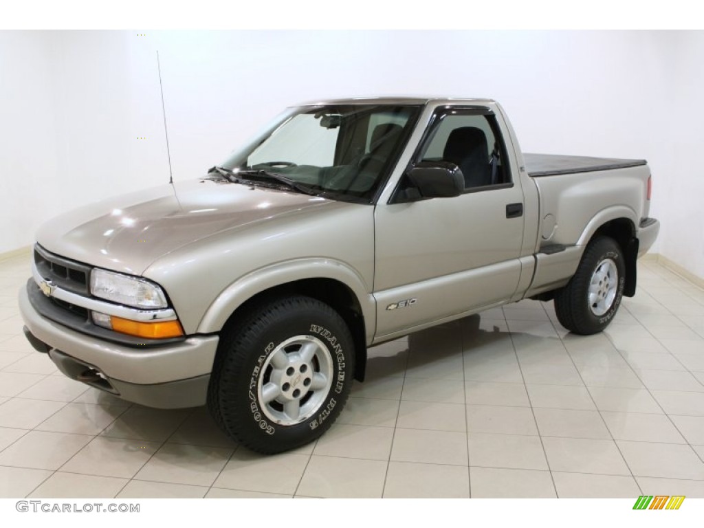 1999 S10 LS Regular Cab 4x4 - Light Pewter Metallic / Graphite photo #3