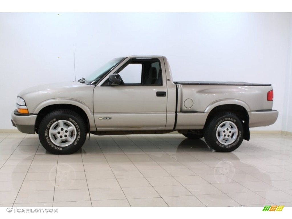 1999 S10 LS Regular Cab 4x4 - Light Pewter Metallic / Graphite photo #4