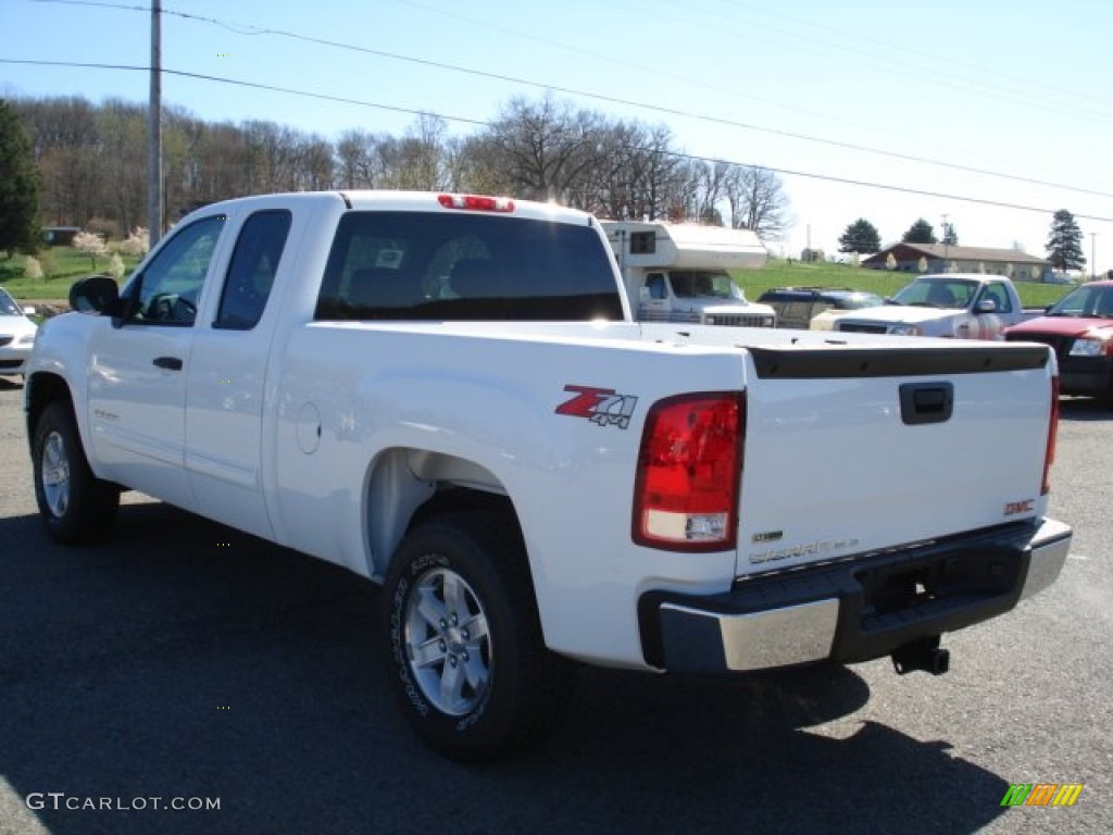 2012 Sierra 1500 SLE Extended Cab 4x4 - Summit White / Ebony photo #8