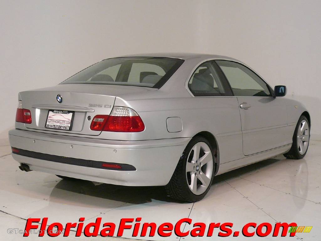 2004 3 Series 325i Coupe - Titanium Silver Metallic / Grey photo #2