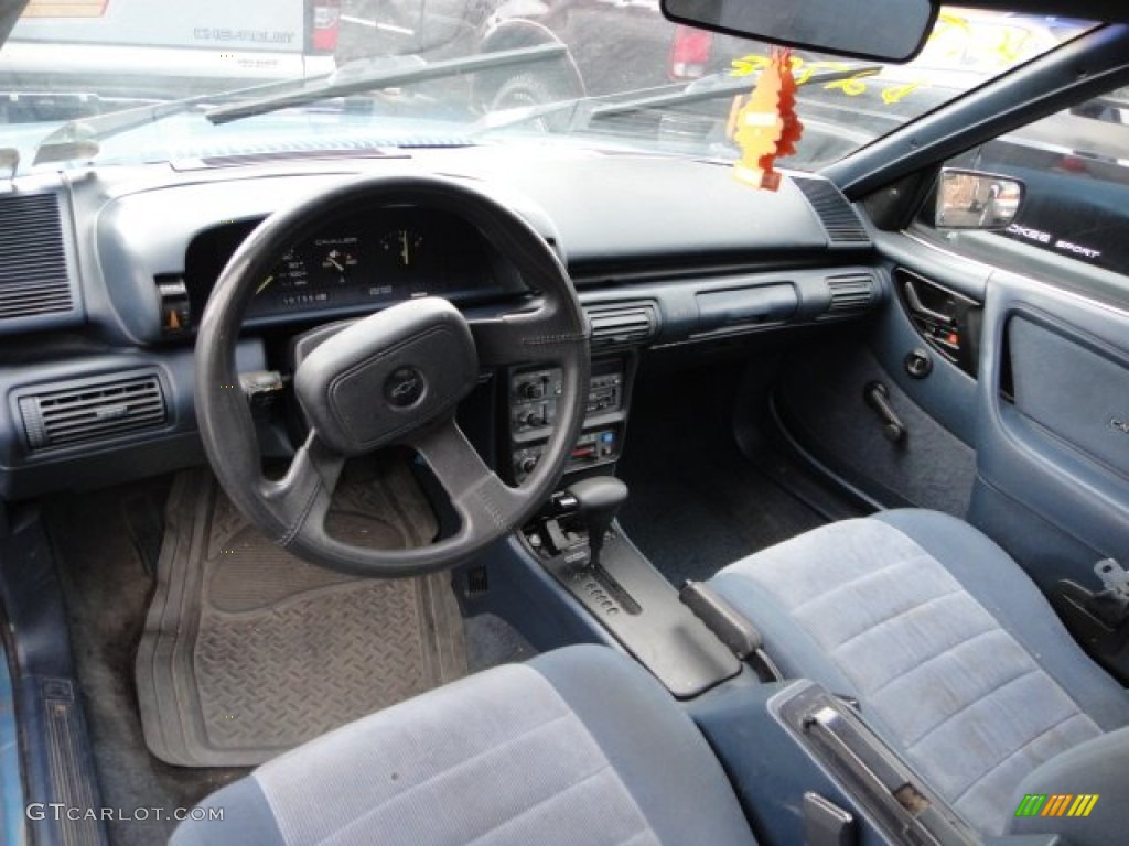 Blue Interior 1992 Chevrolet Cavalier VL Coupe Photo #62868734