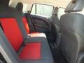 2009 Dodge Caliber Dark Slate Gray/Red Interior Rear Seat Photo