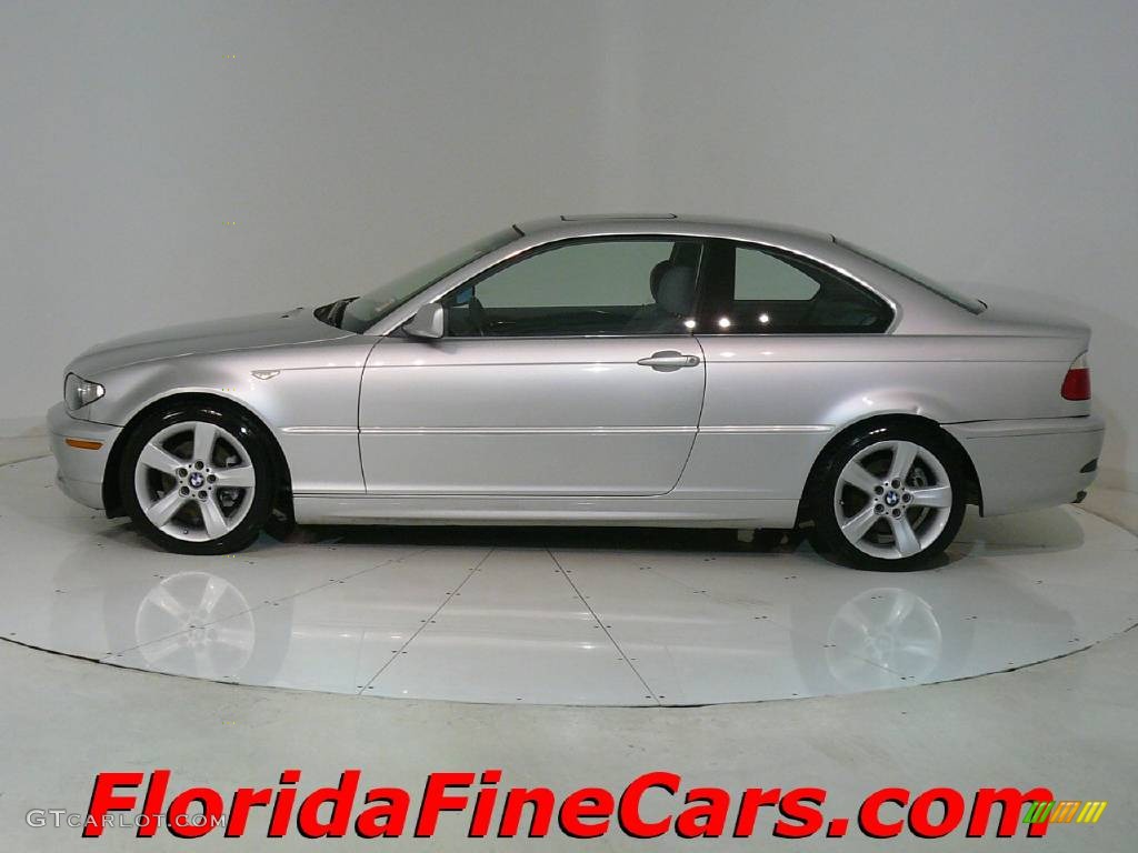 2004 3 Series 325i Coupe - Titanium Silver Metallic / Grey photo #3