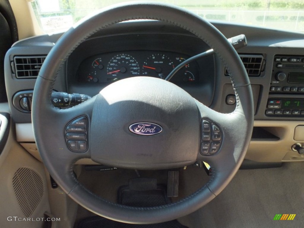 2005 Ford Excursion Limited Medium Pebble Steering Wheel Photo #62869902