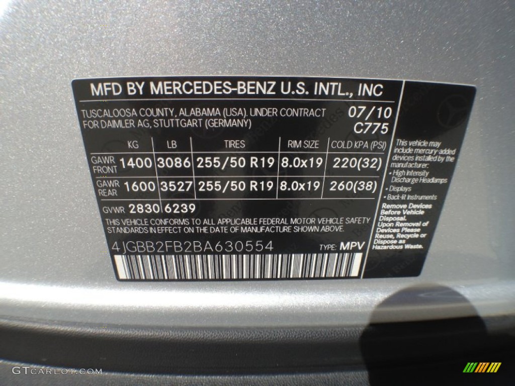 2011 ML 350 BlueTEC 4Matic - Iridium Silver Metallic / Black photo #21