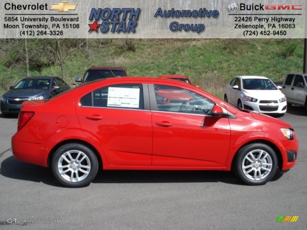 2012 Sonic LT Sedan - Victory Red / Dark Pewter/Dark Titanium photo #1