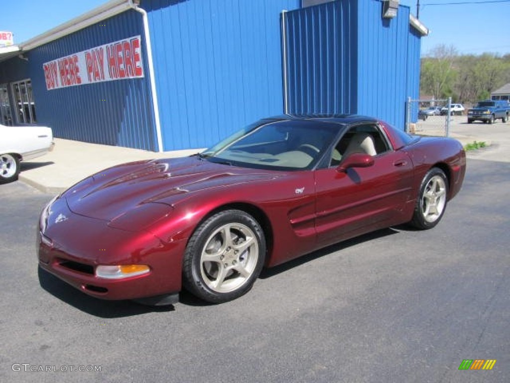 2003 Corvette 50th Anniversary Edition Coupe - 50th Anniversary Red / Shale photo #1