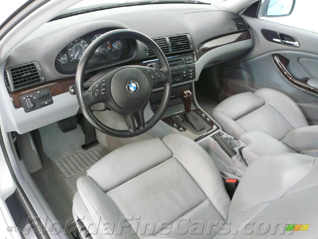 2004 3 Series 325i Coupe - Titanium Silver Metallic / Grey photo #12