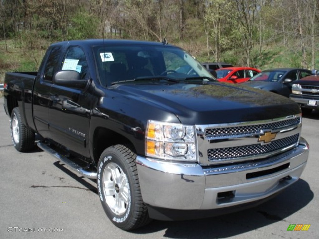 2012 Silverado 1500 LT Extended Cab 4x4 - Black Granite Metallic / Ebony photo #2