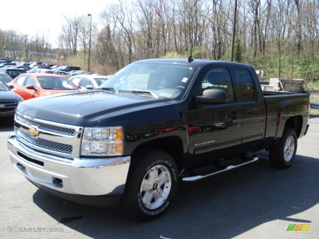 2012 Silverado 1500 LT Extended Cab 4x4 - Black Granite Metallic / Ebony photo #4