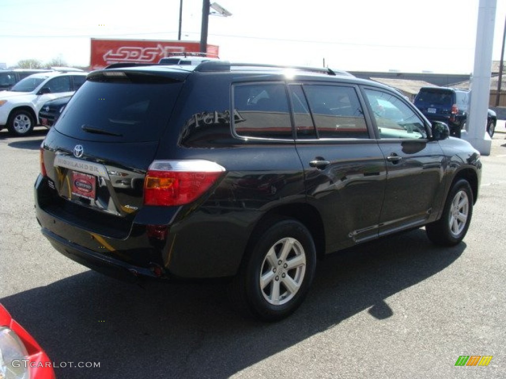 2010 Highlander V6 4WD - Black / Sand Beige photo #4