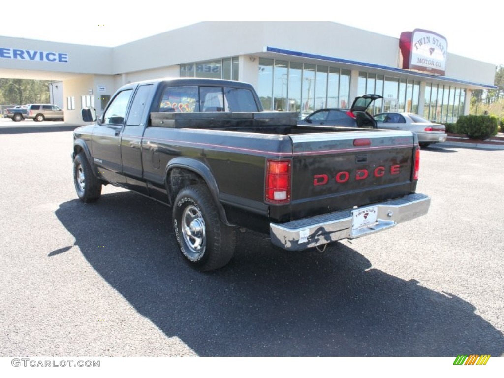 1994 Dakota SLT Extended Cab 4x4 - Black / Gray photo #7