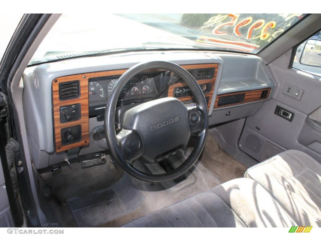 1994 Dakota SLT Extended Cab 4x4 - Black / Gray photo #15