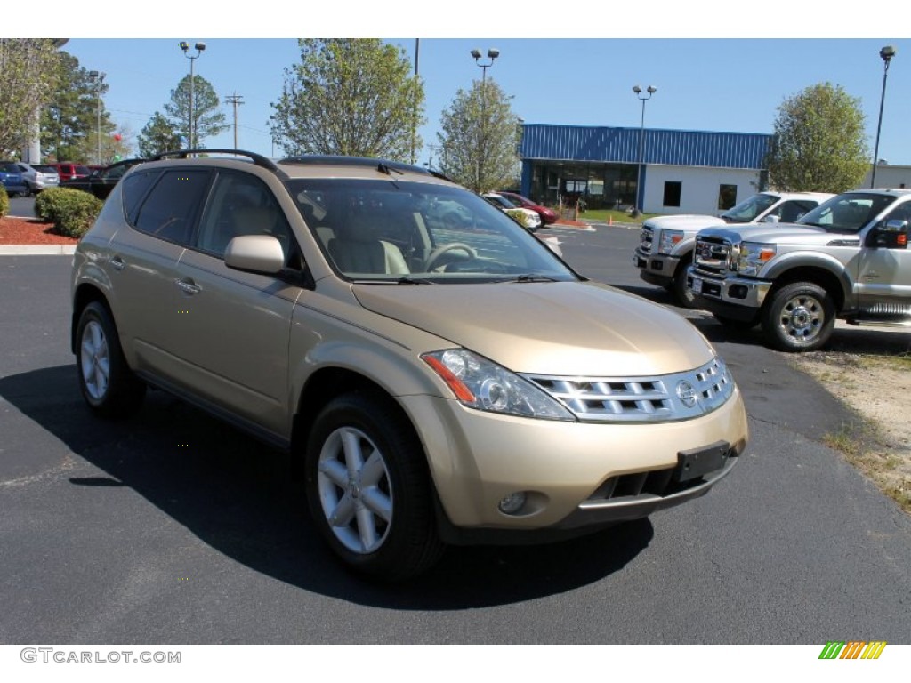 2004 Murano SE AWD - Luminous Gold Metallic / Cafe Latte photo #3