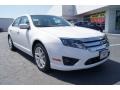 2012 White Platinum Tri-Coat Ford Fusion SEL  photo #2