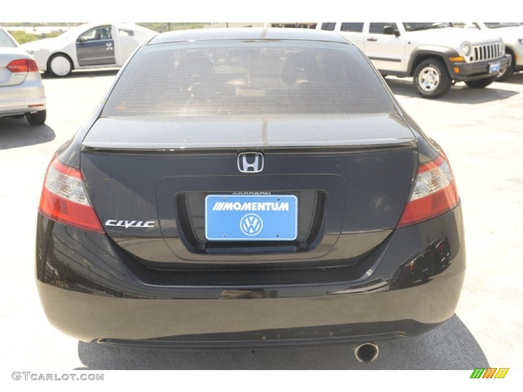 2010 Civic EX Coupe - Crystal Black Pearl / Gray photo #4