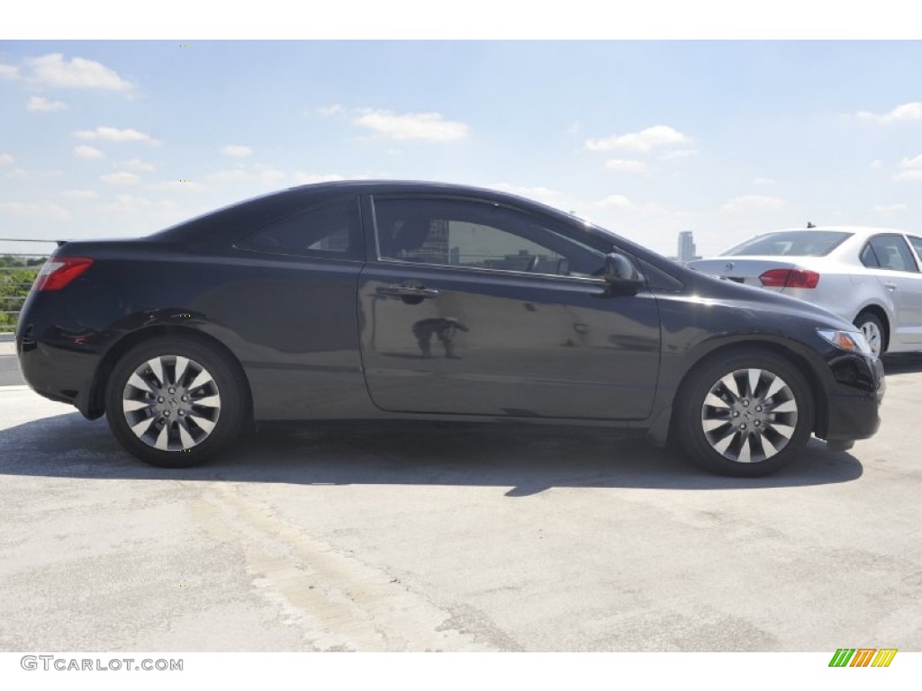 2010 Civic EX Coupe - Crystal Black Pearl / Gray photo #6