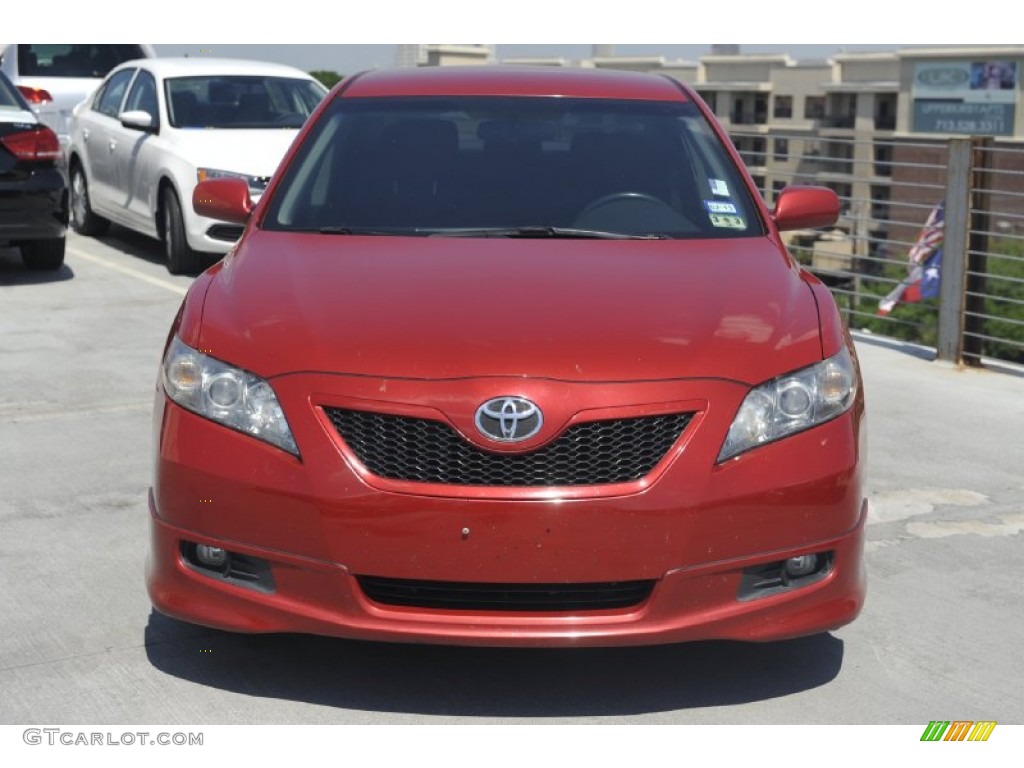 2008 Camry SE - Barcelona Red Metallic / Dark Charcoal photo #2