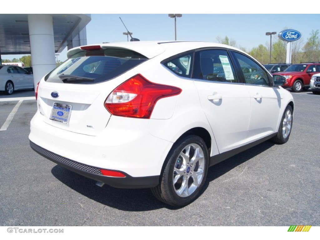 2012 Focus SEL 5-Door - Oxford White / Charcoal Black Leather photo #3