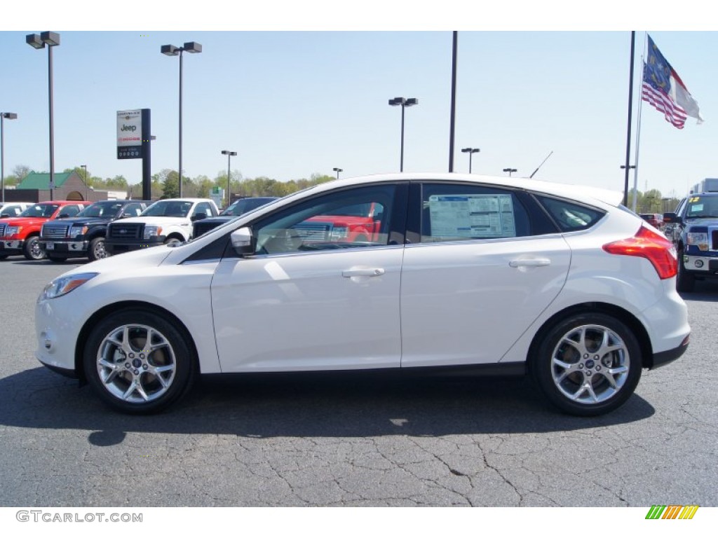 2012 Focus SEL 5-Door - Oxford White / Charcoal Black Leather photo #5