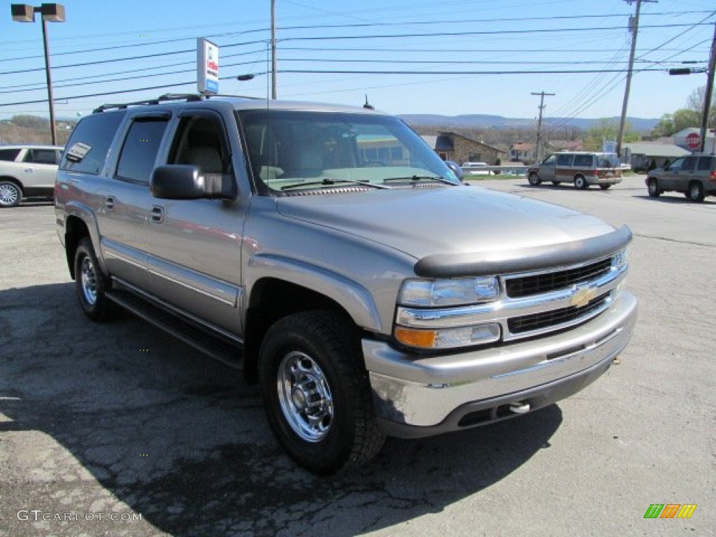 2003 Suburban 2500 LT 4x4 - Light Pewter Metallic / Tan/Neutral photo #11
