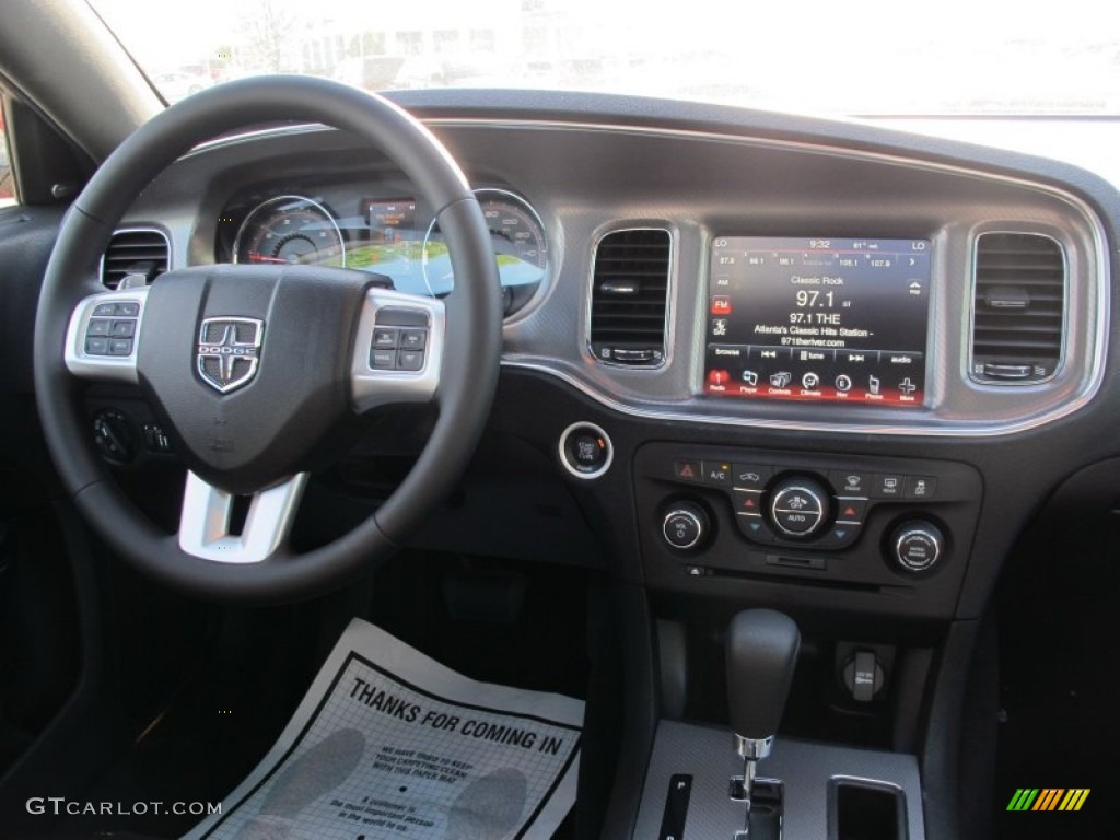 2012 Dodge Charger R/T Road and Track Black Dashboard Photo #62883812