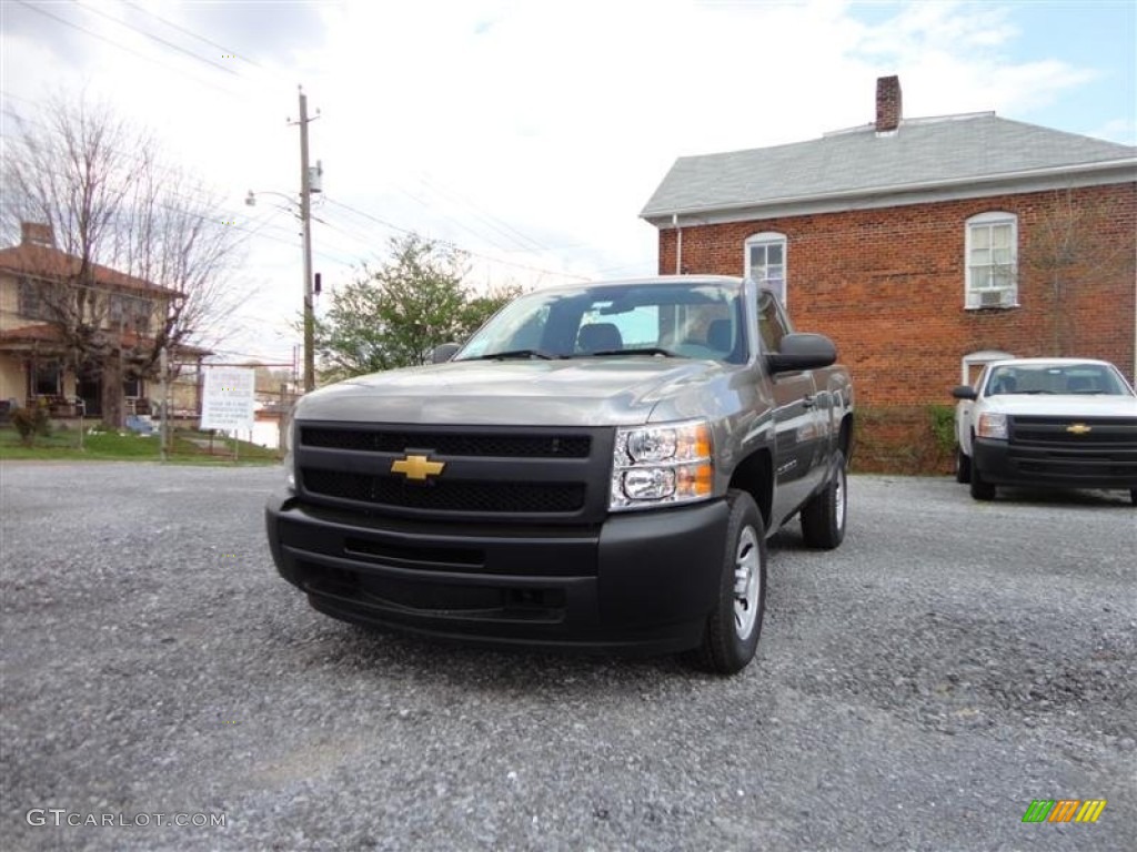 2012 Silverado 1500 Work Truck Regular Cab - Graystone Metallic / Dark Titanium photo #2