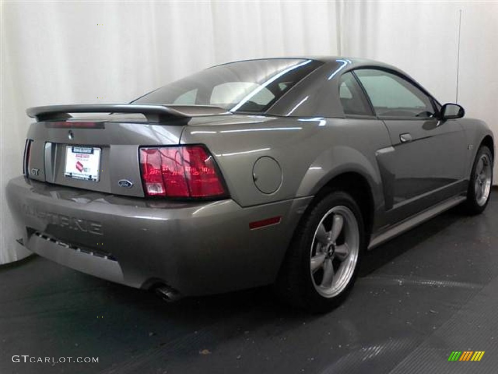 2001 Mustang GT Coupe - Mineral Grey Metallic / Dark Charcoal photo #16