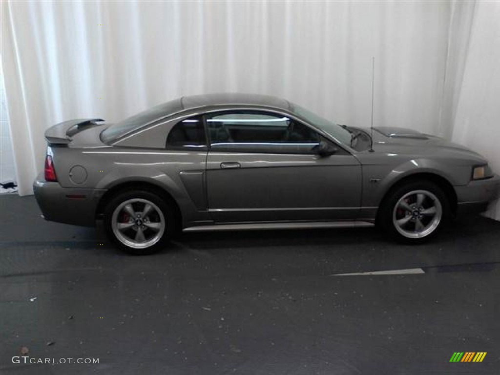 2001 Mustang GT Coupe - Mineral Grey Metallic / Dark Charcoal photo #17