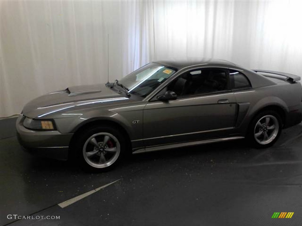 2001 Mustang GT Coupe - Mineral Grey Metallic / Dark Charcoal photo #18