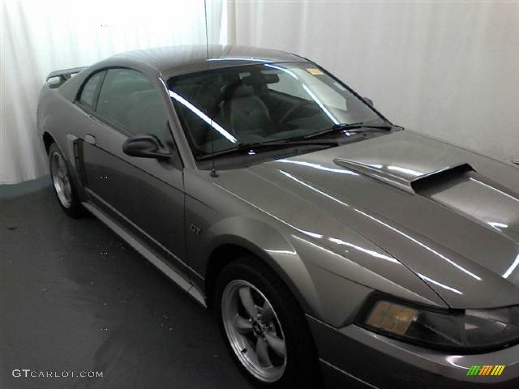 2001 Mustang GT Coupe - Mineral Grey Metallic / Dark Charcoal photo #20