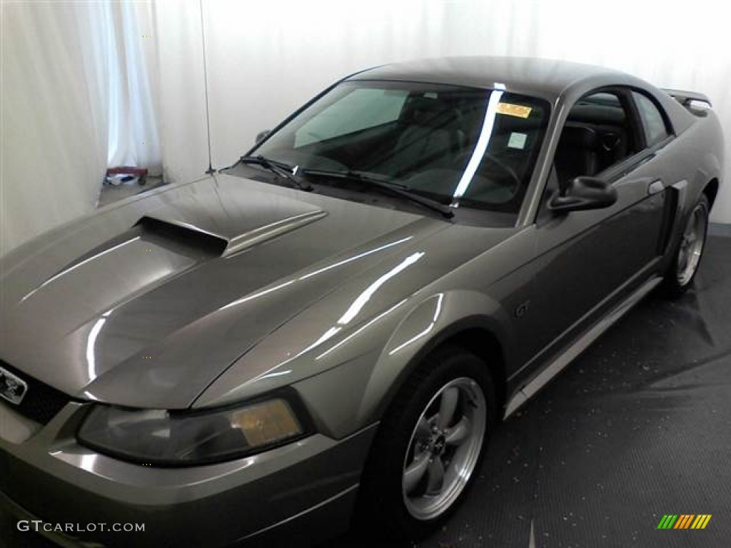 2001 Mustang GT Coupe - Mineral Grey Metallic / Dark Charcoal photo #21