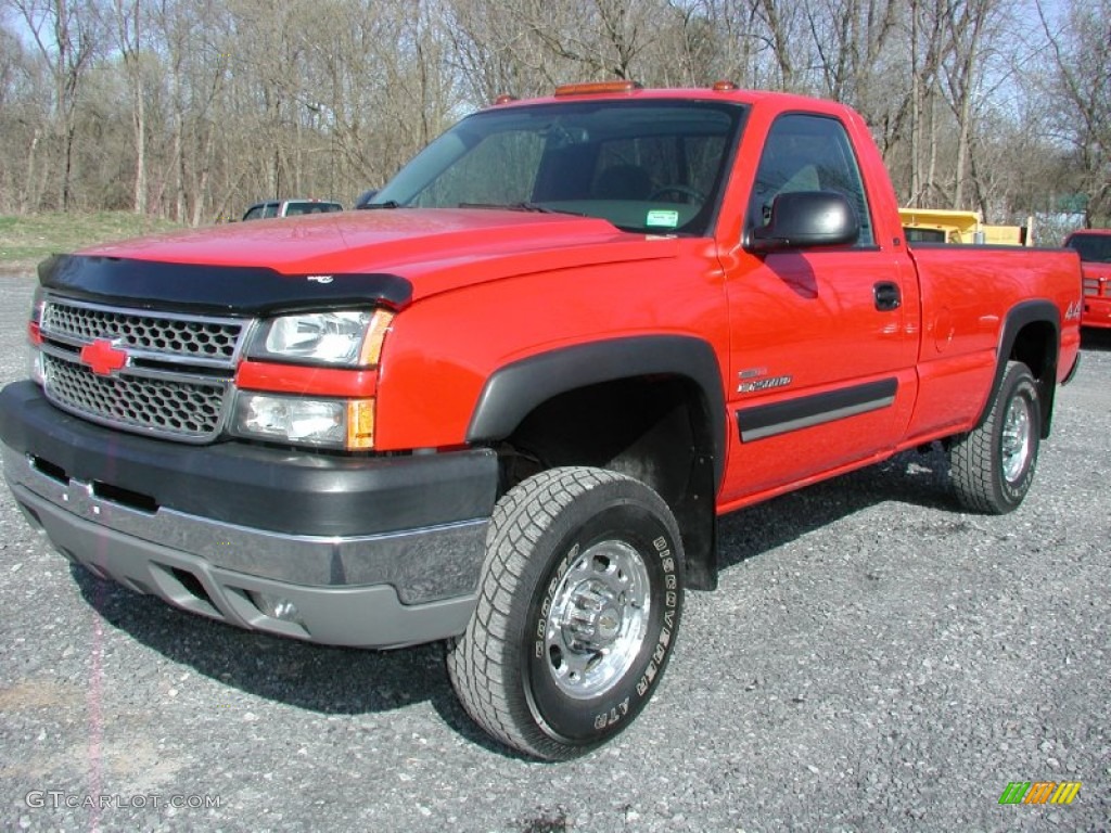 2005 Silverado 2500HD LS Regular Cab 4x4 - Victory Red / Dark Charcoal photo #1