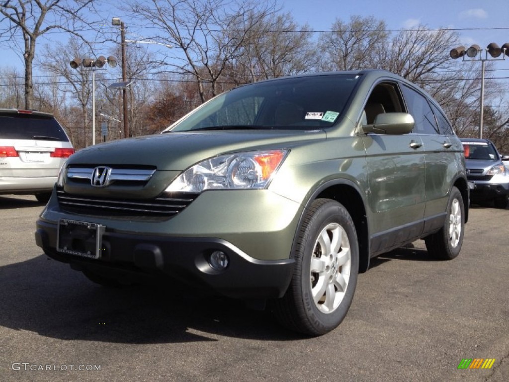 2009 CR-V EX-L 4WD - Green Tea Metallic / Ivory photo #5