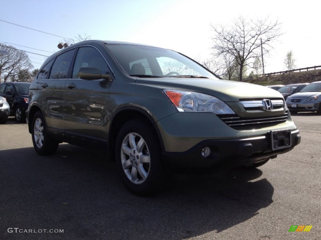 2009 CR-V EX-L 4WD - Green Tea Metallic / Ivory photo #7